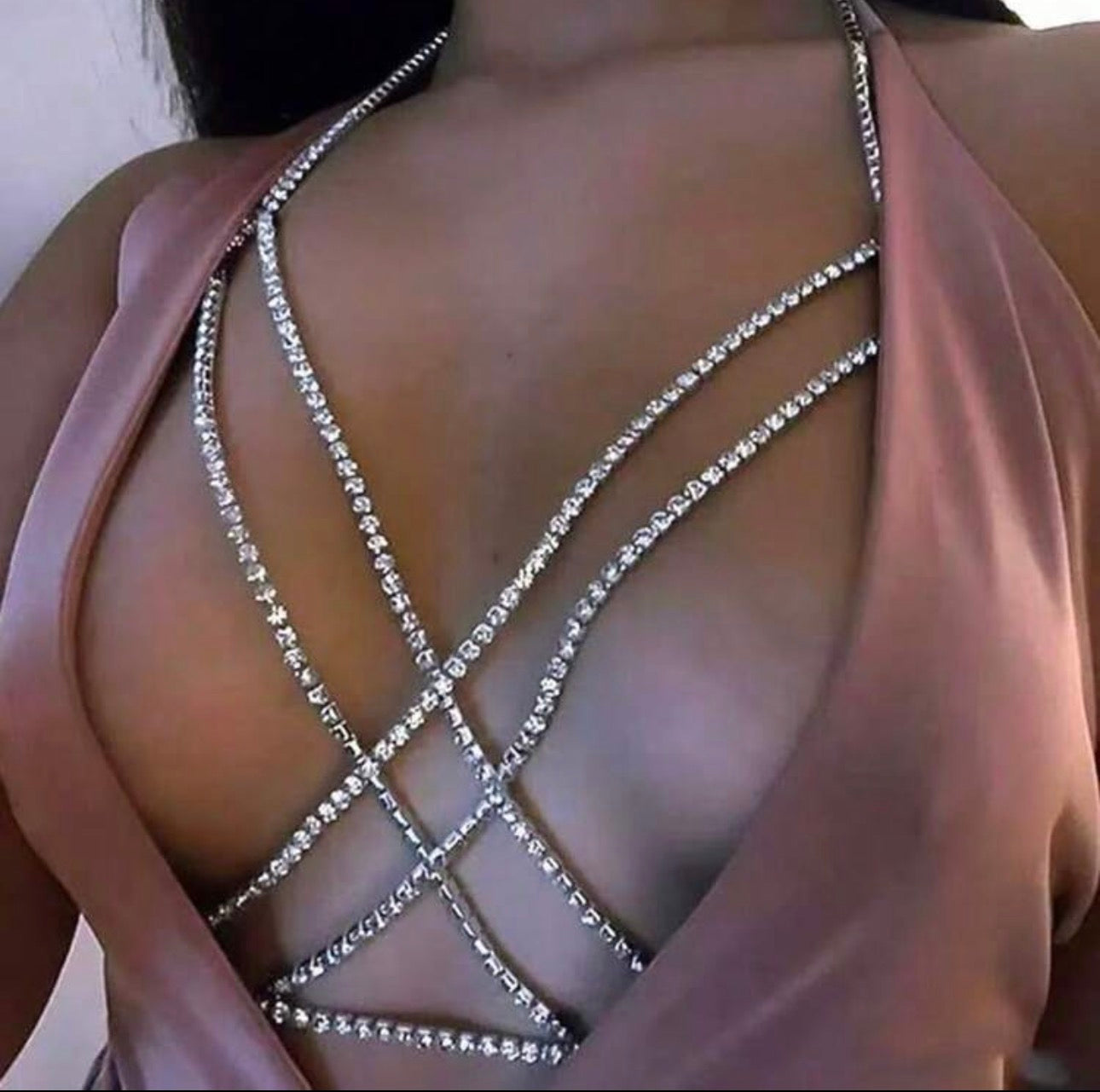 Diamond Cage - Luxus Körperschmuck mit Strass-Ketten