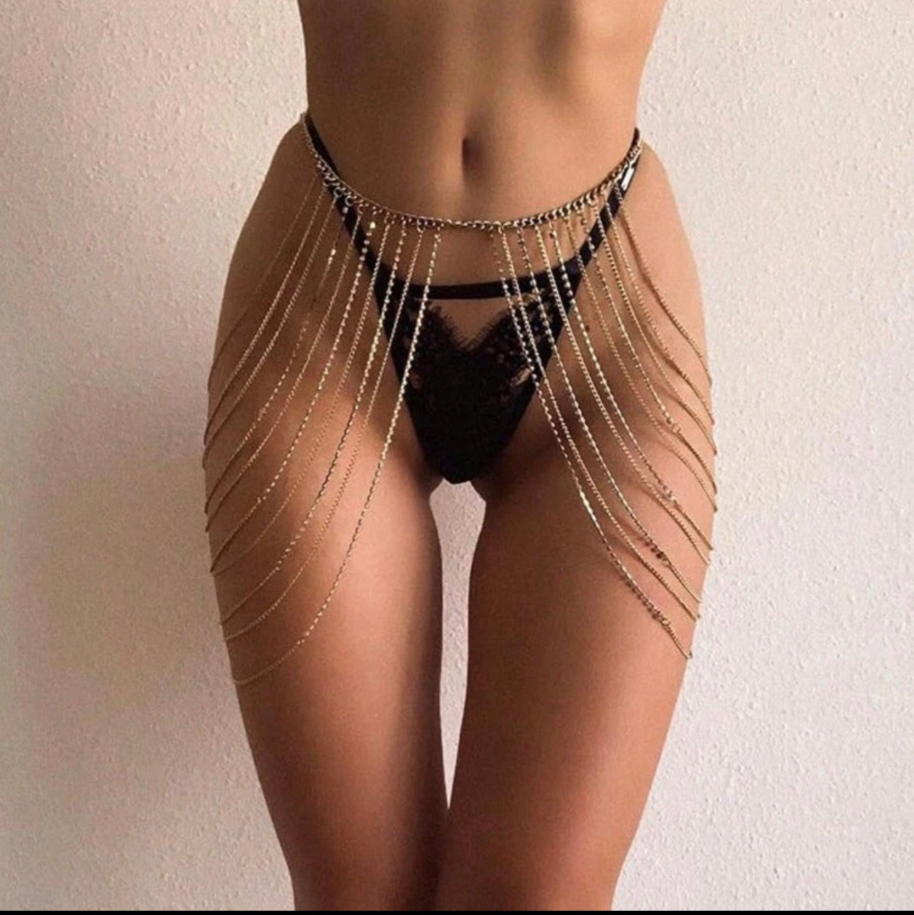 Silver Cascade - Luxus Hüftschmuck mit Silberketten