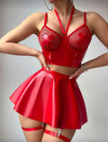 Red Passion - Luxus Latex-Set mit Harness